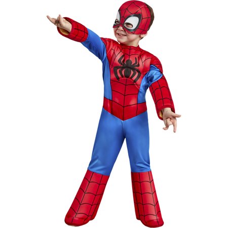 Rubies Official Marvel Spidey and His Amazing Friends Spider-Man Deluxe Toddler Costume 2-3 Years