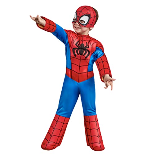 Rubies Official Marvel Spidey and His Amazing Friends Spider-Man Deluxe Toddler Costume 2-3 Years