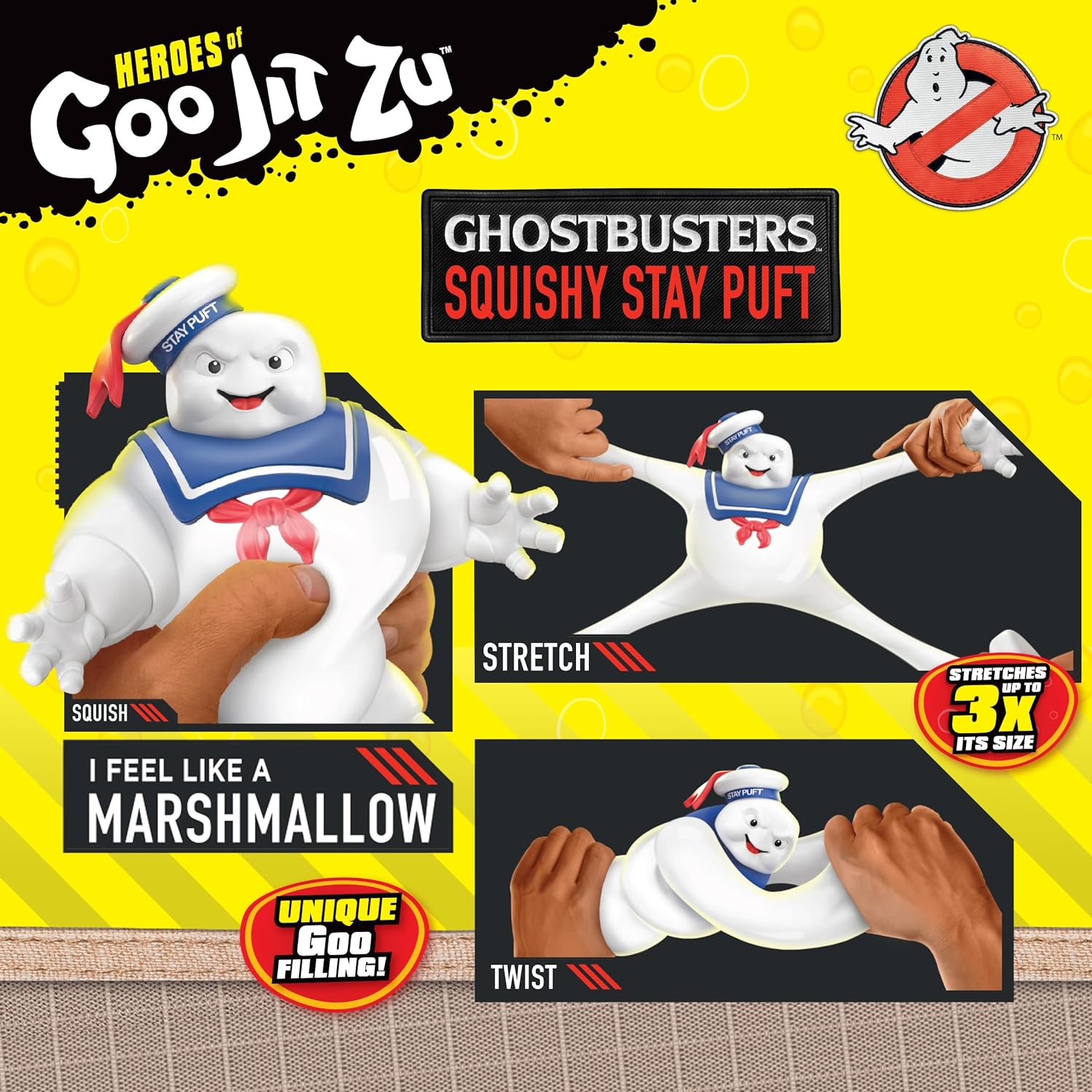 Heroes of Goo Jit Zu GHOSTBUSTERS SQUISHY STAY PUFT FIGURE