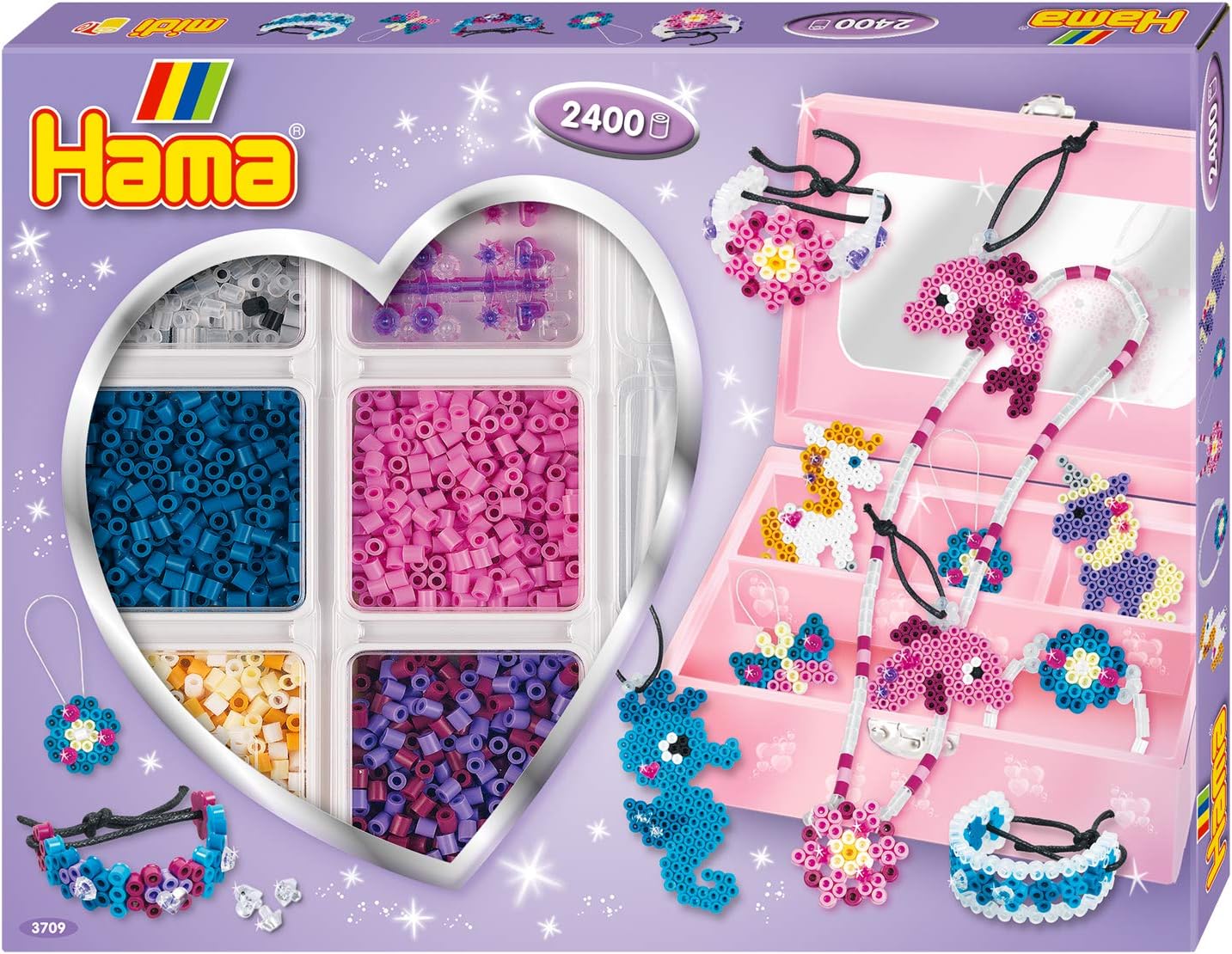 Hama Purple Activity Large Gift Box 2400 Beads Approx.