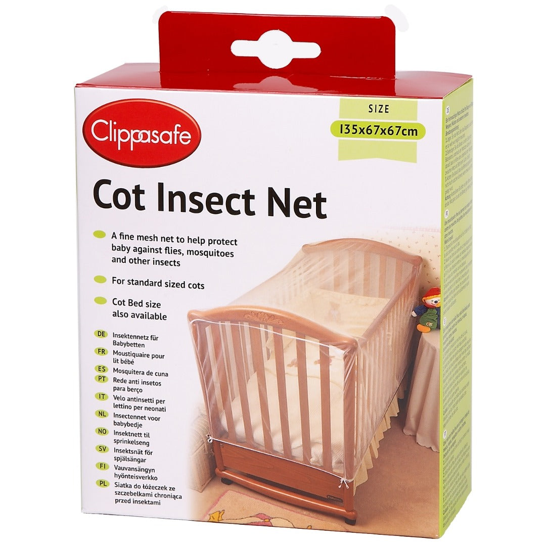 Clippasafe Cot Insect Net - Size: 135cm x 67cm x 67cm.