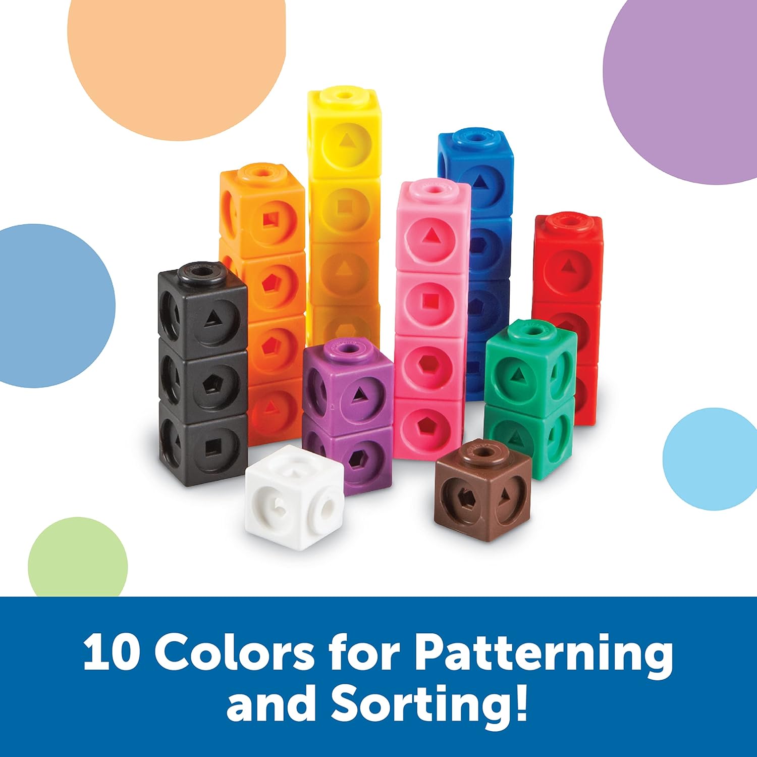 Learning Resources MathLink Cubes 100 Pieces Educational Math Cubes