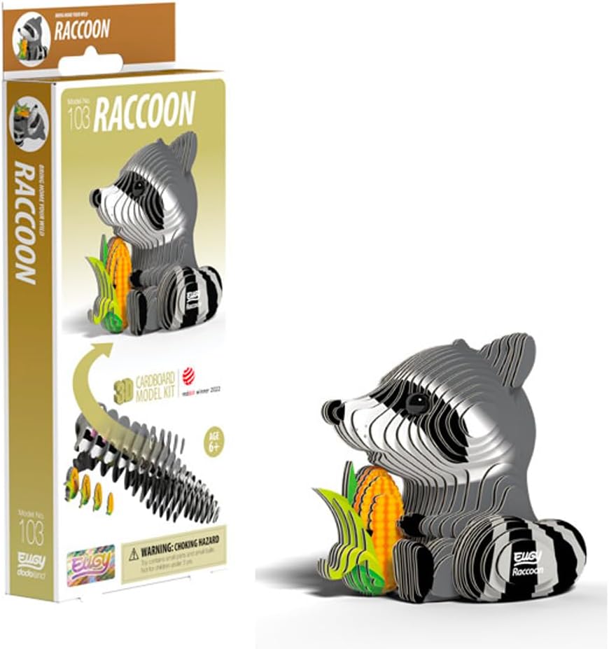 EUGY 3D Racoon Model Craft Kit