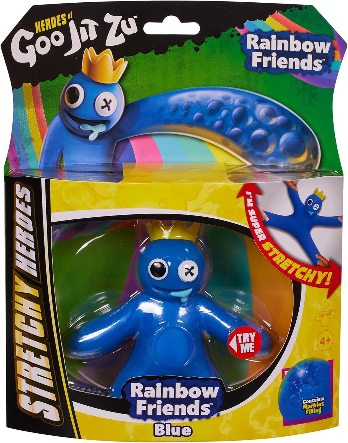 Heroes of Goo Jit Zu Rainbow Friends BLUE STRETCH FIGURE