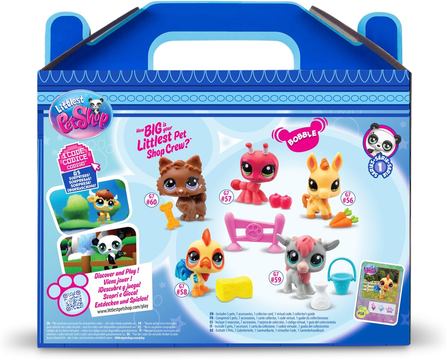 BANDAI Littlest Pet Shop Collectors 5 Pack BARNYARD