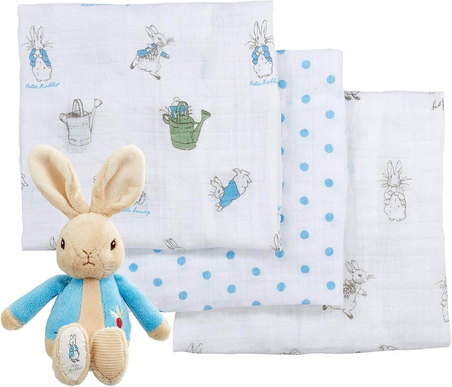 Rainbow Designs Peter Rabbit Soft Toy & Muslin Gift Set