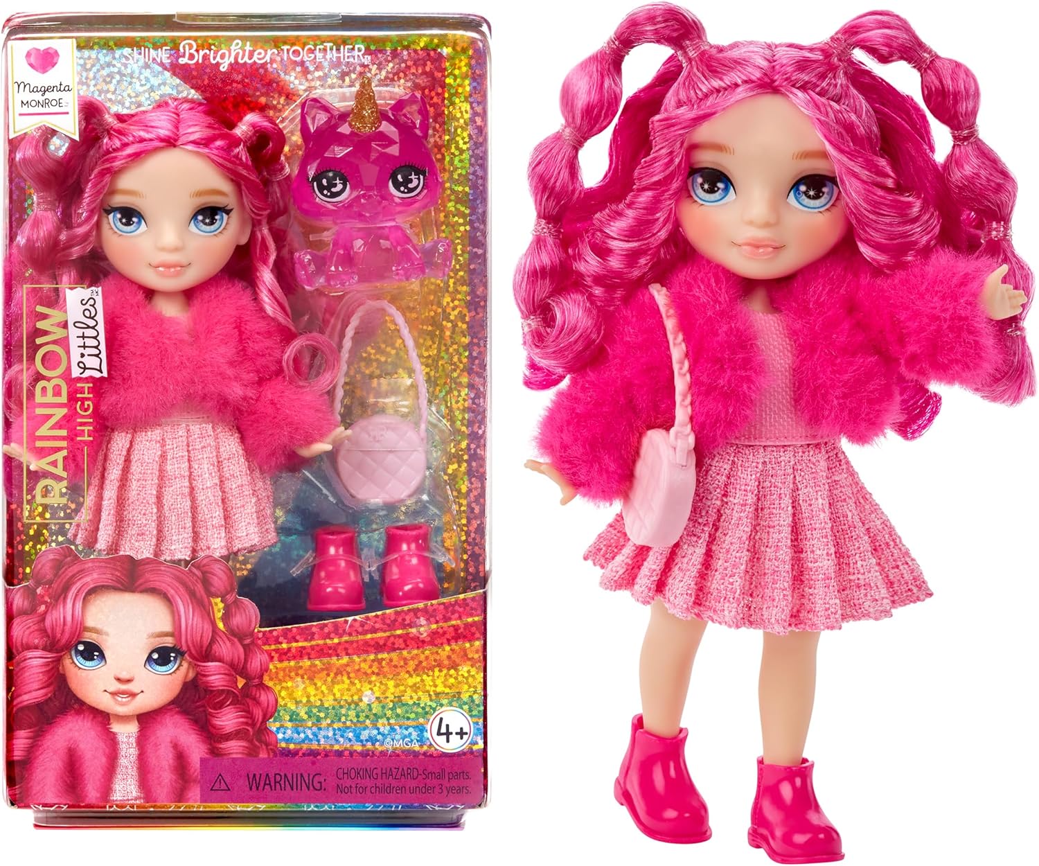 Rainbow High Littles MAGENTA MONROE Posable Fashion Doll