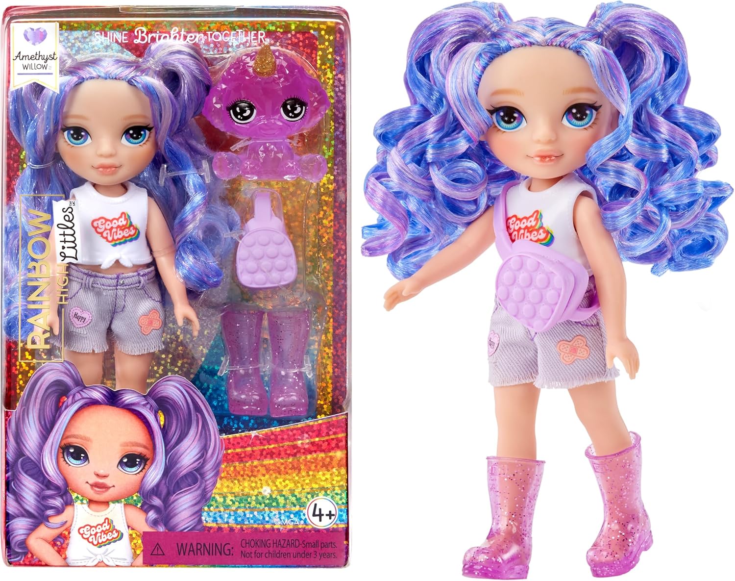 Rainbow High Littles AMETHYST WILLOW Posable Fashion Doll