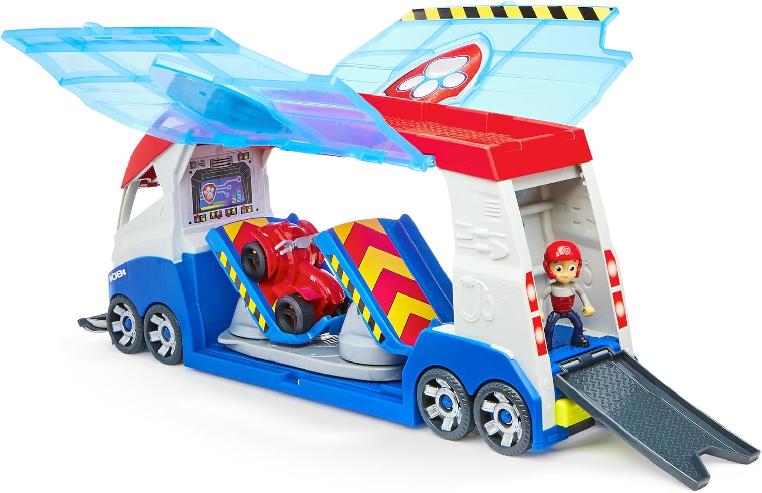 Paw Patrol Transforming PAW Patroller with Vehicle Launchers, Lights & Sounds, Ryder Action Figure and ATV Toy Car