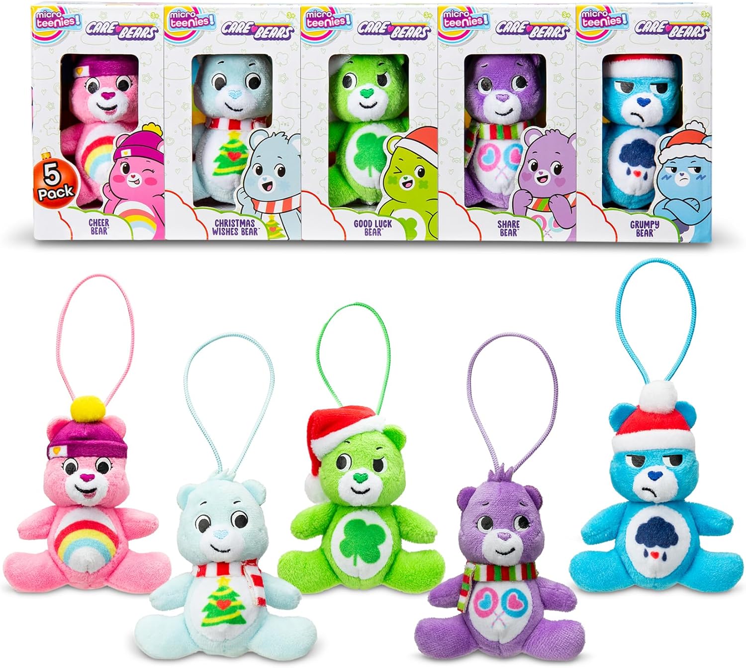 Care Bears Micro Teenies Holiday 5-Pack Treasure Box Christmas Edition