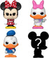 Funko Bitty POP! Disney Minnie Mouse (Red Dress), Daisy Duck, Donald Duck and A Surprise Figure