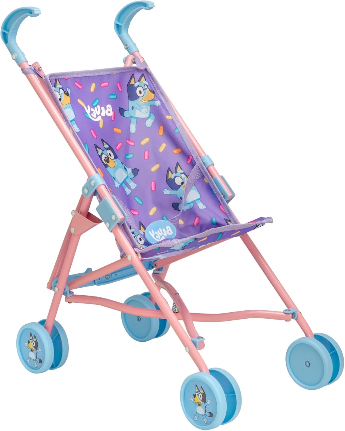 Bluey Junior Dolls Stroller Role Play Dolls Pushchair Ages 2+