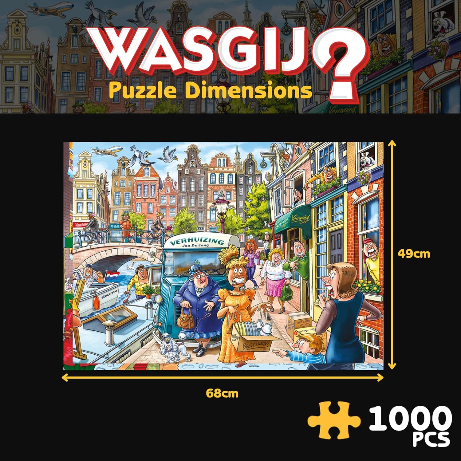 Wasgij Original 45 Moving Day Unique 1000 Piece Jigsaw Puzzle