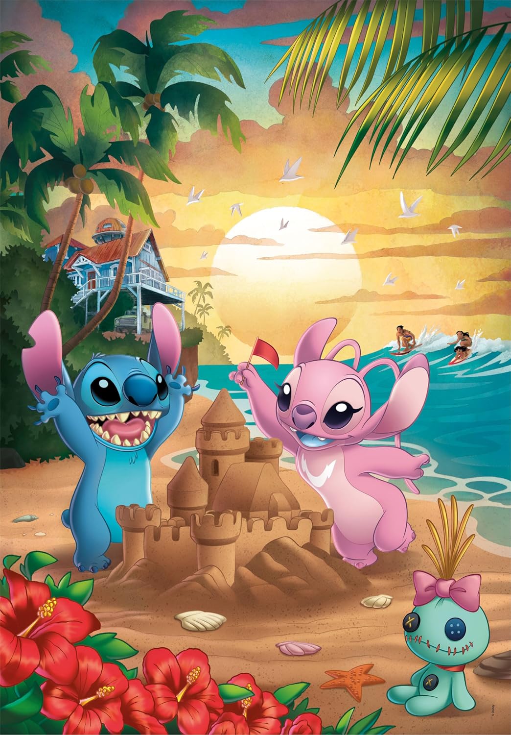 Clementoni Jigsaw Puzzle Cube Disney Stitch 500 Pieces Compact Box