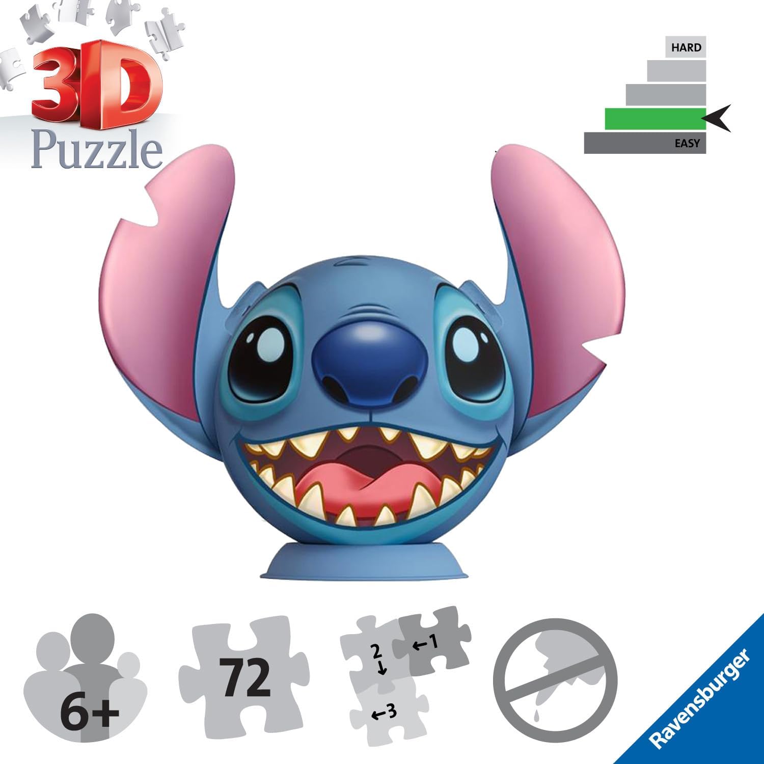 Disney Stitch 3D Jigsaw Puzzle 72 Pieces