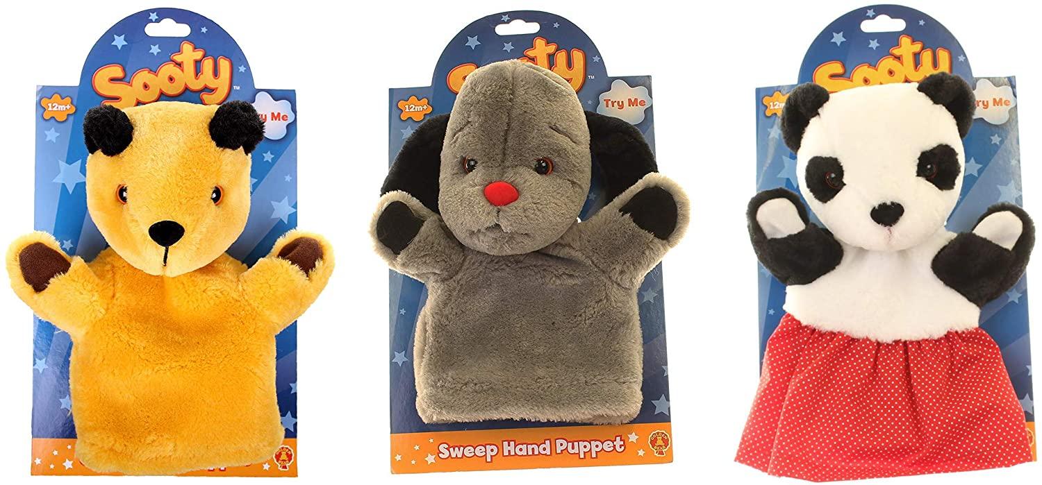 The Sooty Show Hand Puppet Soft Toy Set - Sooty Sweep and Soo 3 Pack