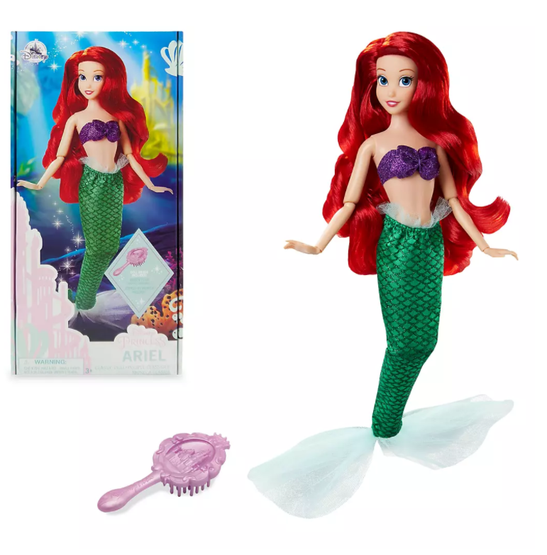 Official Disney The Little Mermaid - Ariel Classic Doll with Brush