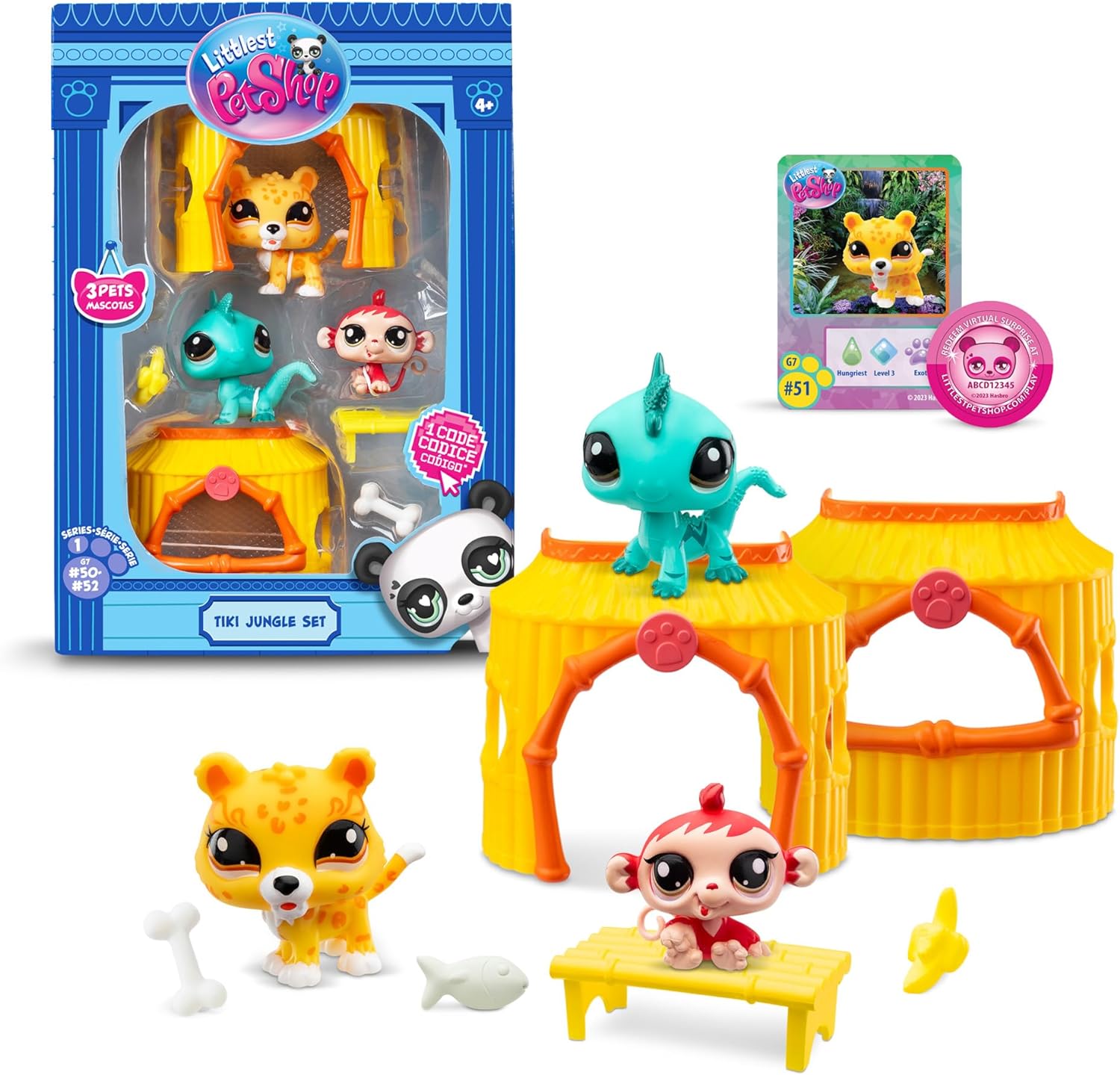 Littlest Pet Shop Tiki Jungle Playpack With 3 LPS Mini Pet