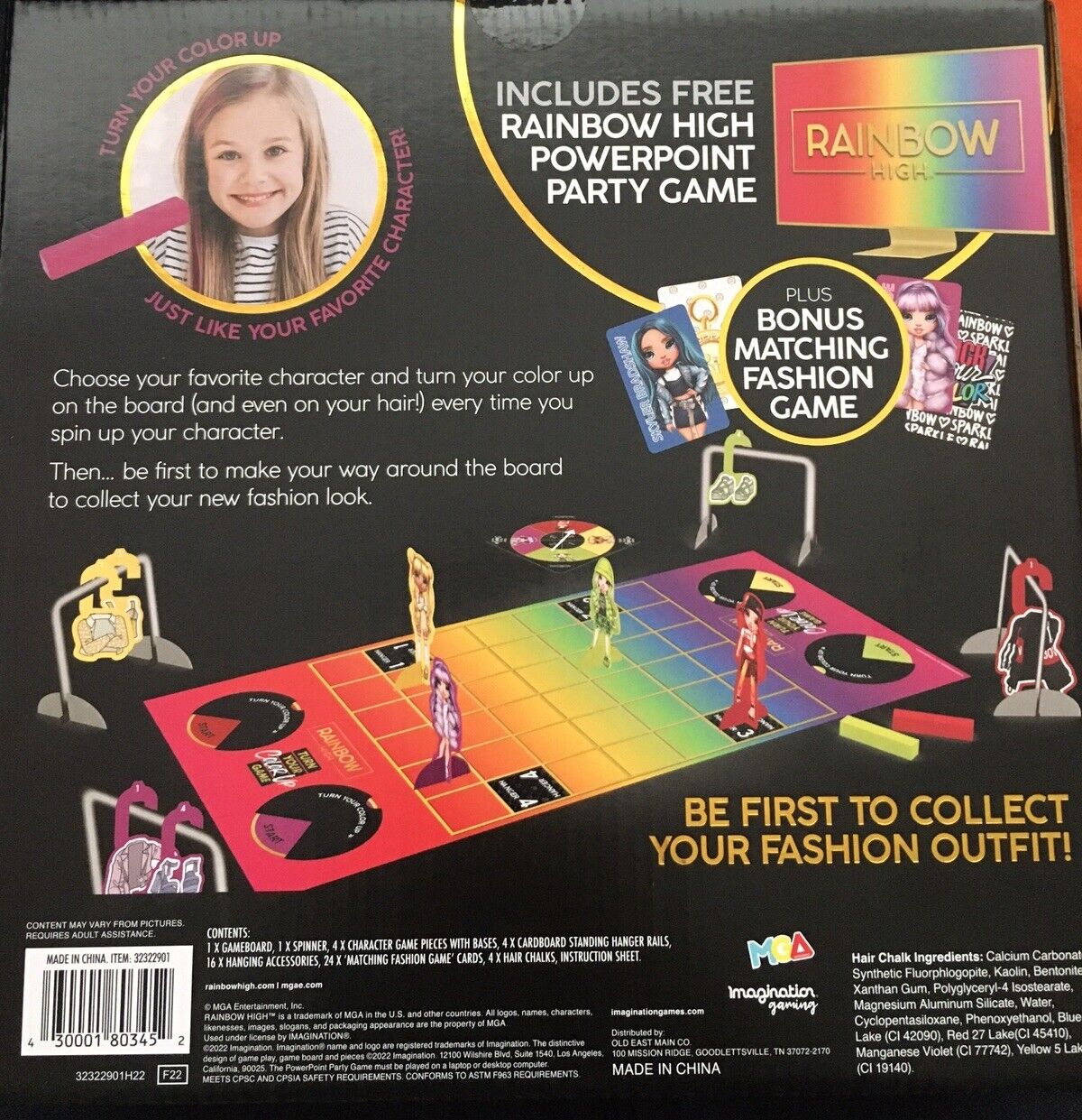 Rainbow High Board Game Turn Your Colour Up